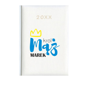 Wzory w113 KRÓL MĄŻ Kalendarz 2027 A5 na prezent, nadruk