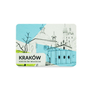 Magnes na lodówkę z wizerunkiem Krakowa | KRAKÓW KOŚCIÓŁ ŚW. WOJCIECHA