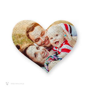 PUZZLE w kształcie SERCA z dowolnym nadrukiem