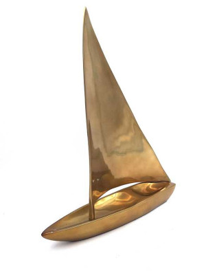 Duży Model Żaglówki  - aluminium - 39 x 30cm - N-3045