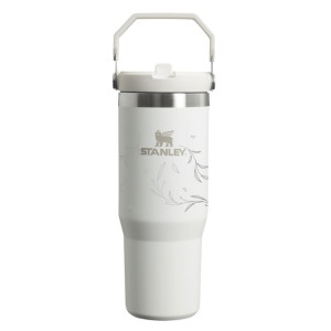 Stanley IceFlow Frosted White biały kubek o pojemności 890 ml ze znakowaniem laserowym