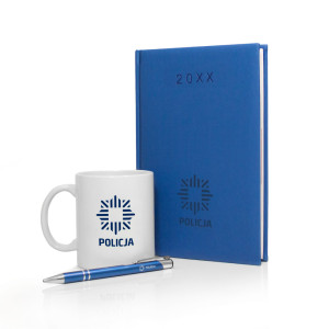 Zestaw POLICJANTA POLICJA 2027 - kalendarz, kubek, długopis