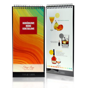 Karta menu na podkładce z plexi