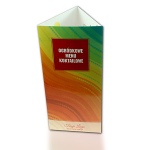 Składana karta menu 140 x 297 mm
