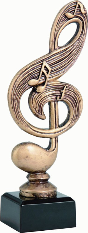 Statuetka muzyka - klucz wiolinowy RTY3859