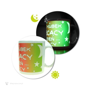 Kubek świecący w ciemności z Twoją grafiką