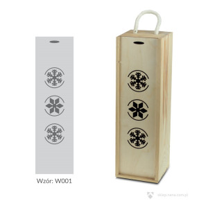 Świąteczne skrzynka na wino - wycinane laserowo