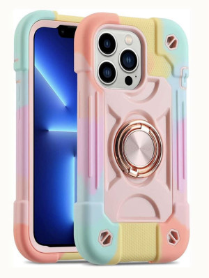 Tęczowe pancerne etui Iphone 15