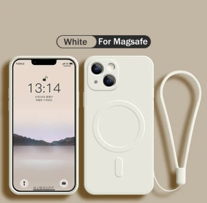 BIAŁE Etui z tłoczeniem MAGSAFE Iphone 16 PRO MAX