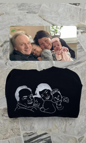 Personalizowana bluza z haftem na podstawie zdjęcia