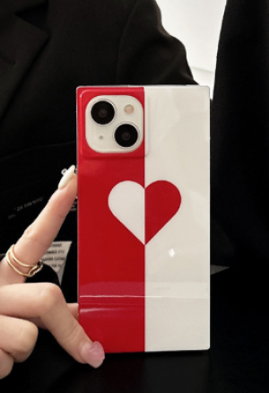 etui na telefon iPhone geometryczne ,,Serduszko''