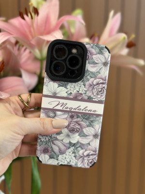 Kwiatowe Etui z Personalizacją iphone 14 pro