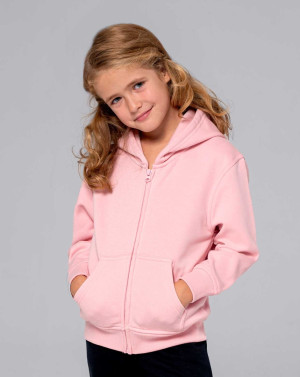 BLUZA DZIECIĘCA ROZPINANA Z KAPTUREM Z LOGO LKT