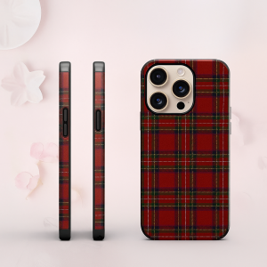 czerwona krata etui Iphone 16e