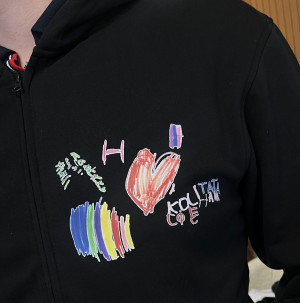 Bluza męska z nadrukiem rysunku dziecka