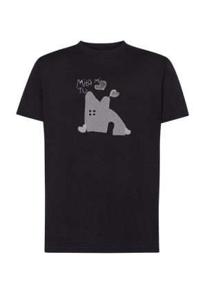 Koszulka czarna ,,DOMEK'' unisex NANCY x Miło Mi Tu
