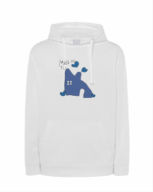 Bluza biała dziecięca ,,DOMEK'' unisex NANCY x Miło Mi Tu