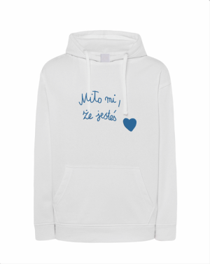 Bluza biała dziecięca ,,JESTEŚ'' unisex NANCY x Miło Mi Tu