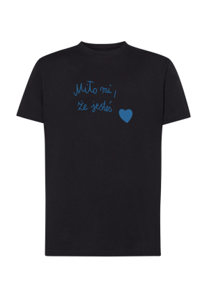 Koszulka czarna dziecięca ,,JESTEŚ'' unisex NANCY x Miło Mi Tu
