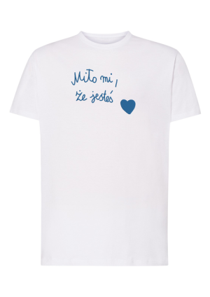 Koszulka biała dziecięca ,,JESTEŚ'' unisex NANCY x Miło Mi Tu