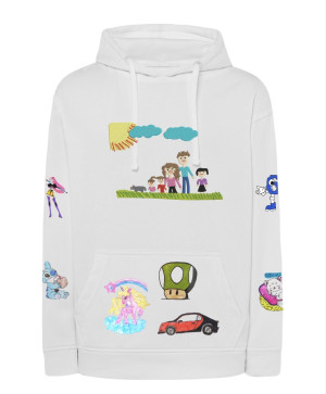 Bluza z haftami i nadrukiem