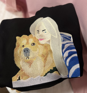 Personalizowana bluza męska z haftem na podstawie zdjęcia