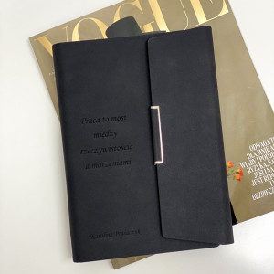 Planner /Kalendarz Elegancki Czarny z personalizacją