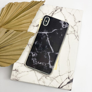 Etui silikonowe czarny marmur Samsung S22