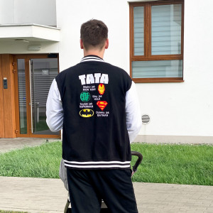 Bomberka unisex czarno-biała z personalizacją