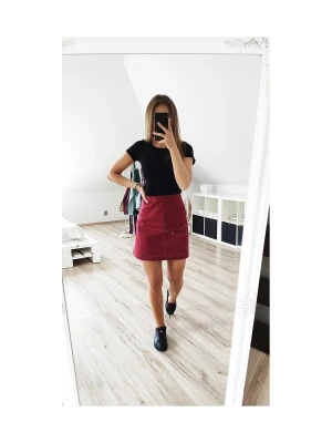 Fartuch kosmetyczny rimini bordo z twoim haftem/logo