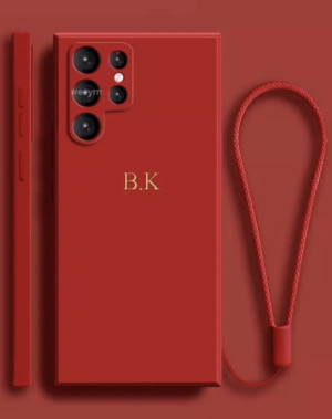 czerwone etui z tłoczeniem Samsung A52 5G