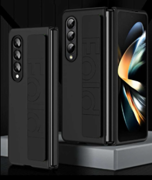 czarne etui z paskiem na dłoń Samsung Galaxy Fold 3 5g