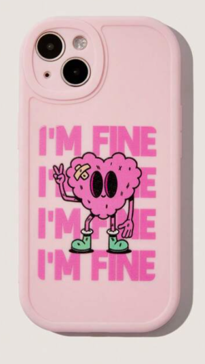 serce "i'm fine" etui Iphone 15