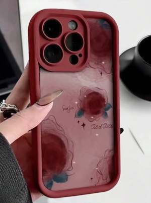 red rose etui Iphone 15 plus