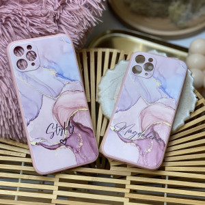 kolorowy marmurek etui smooth z imieniem iphone 15