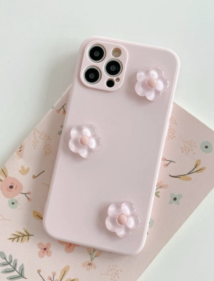 Kwiatuszki etui różowe Iphone 14 plus