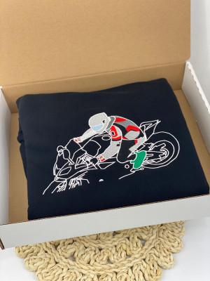 bluza dla motocyklisty z haftem