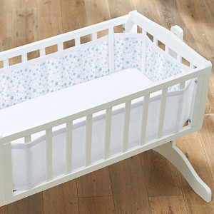 Breathable Baby Tour de lit respirant pour berceau Etoiles bleues