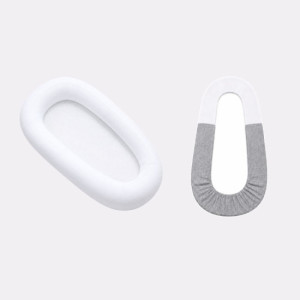Pack Réducteur de Lit + Housse de Rechange Blanc Gris