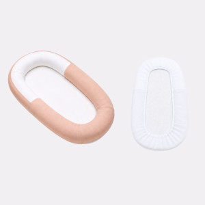 Pack Réducteur de Lit + Housse de Rechange Blanc Beige