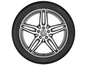 AMG 5-Doppelspeichen Felge 18 Zoll A, B & CLA-Klasse 7,5 J x 18 ET 52 titangrau A17640107007X21