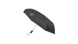 Kompakter Doppelautomatik-Taschenschirm in Schwarz - Zuverlässiger Schutz für jede Wetterlage