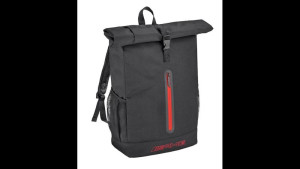AMG Rolltop-Rucksack in Schwarz-Rot