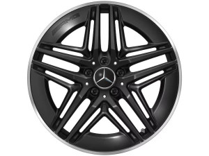 AMG Leichtmetallrad 19 Zoll für Mercedes V-Klasse Baureihe 447 – 5-Doppelspeichen-Design, Schwarz, glanzgedreht, 8Jx19 ET52 (VA/HA)