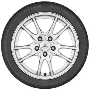 B-Klasse Baureihe 246 Sommerkomplettrad 5-Doppelspeichen-Rad Championsilber 205/55 R16 Q440242010020