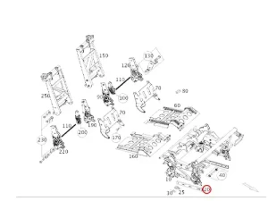 Original Mercedes-Benz Marco Polo Baureihe 447 Führungsschiene für Ablagebox unter Sitz – Teilenummer A0009200089