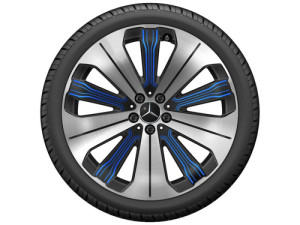 10-Speichen-Rad EQS, Aero, 21 Zoll glanzgedreht A29740110005X31