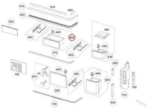 Original Mercedes-Benz Marco Polo Baureihe 447 Kastengehäuse links oben für Küchenschrank – Teilenummer A4476892500
