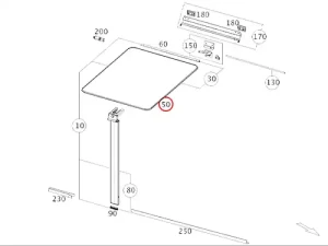 Original Mercedes-Benz Marco Polo Tischplatte Baureihe 447 – Tischplatte ab Werk | Teilenummer A4478103100