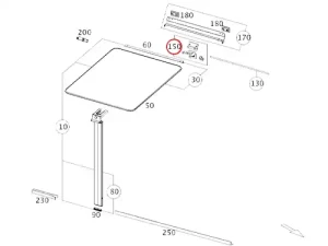 Original Mercedes-Benz Marco Polo Baureihe 447 Teilesatz Verriegelung Tischplatte – Teilenummer A4478103500